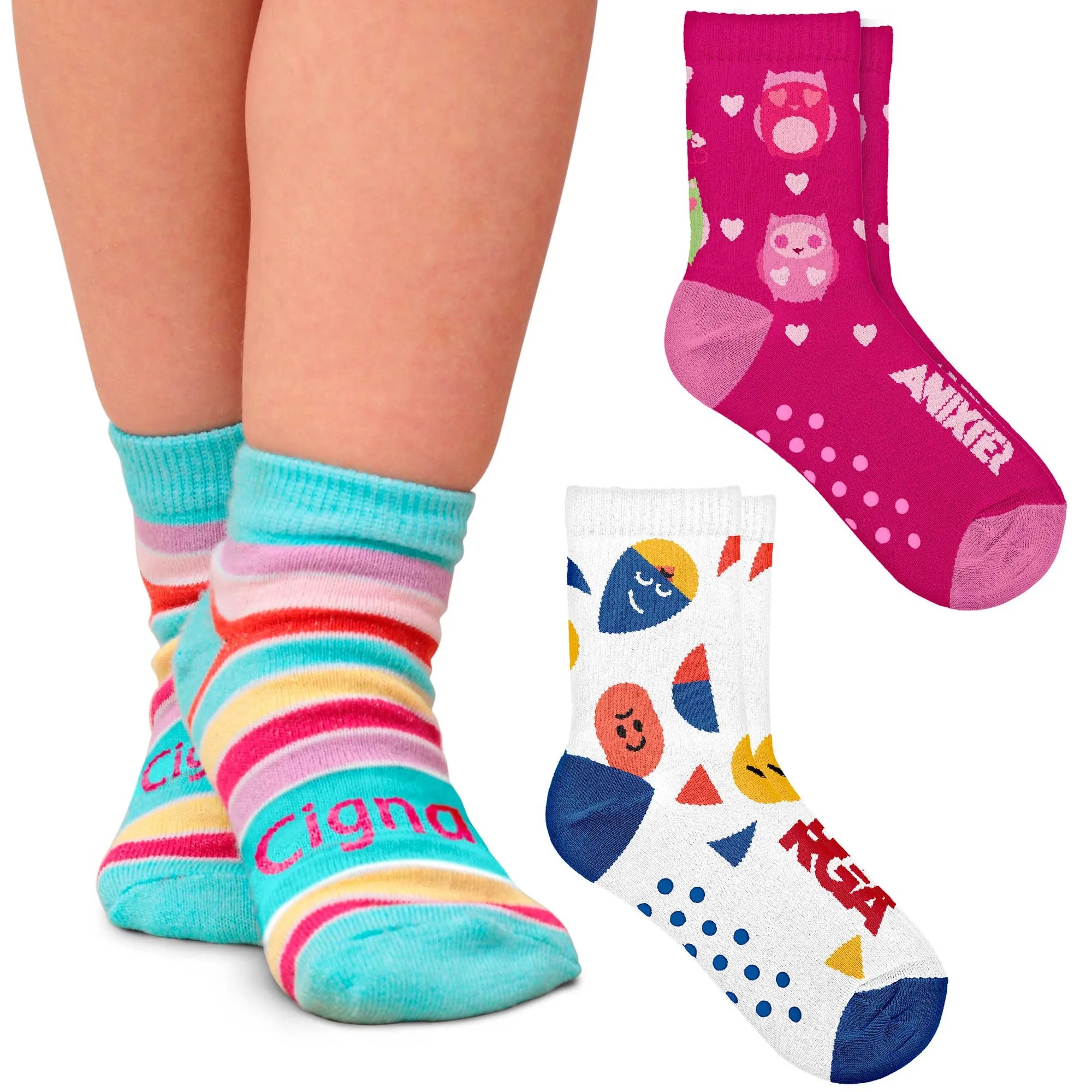 Kids Non-Slip Jacquard Grip Socks