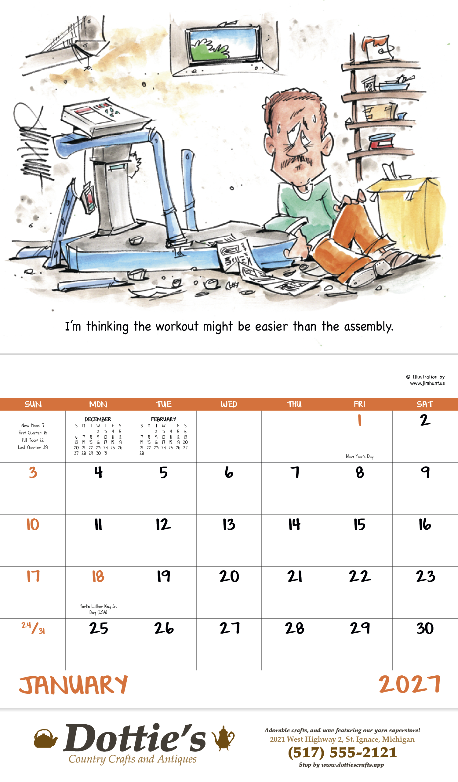 Good Value™ Laughing It Up - Stapled Calendar 54