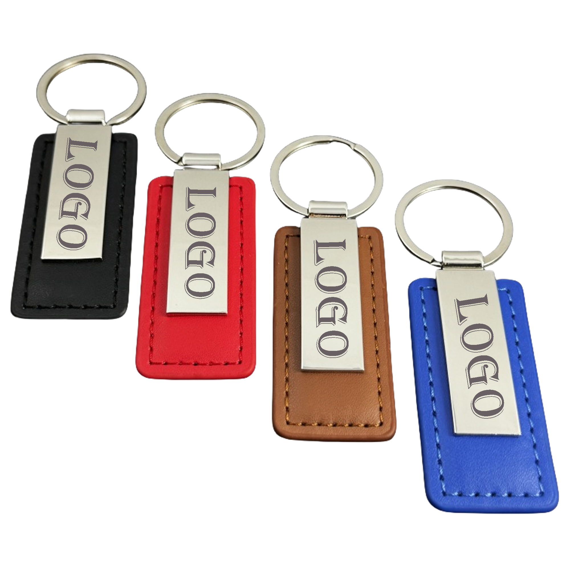 Zinc Alloy Keychain with Premium Faux Leather MOQ50 2