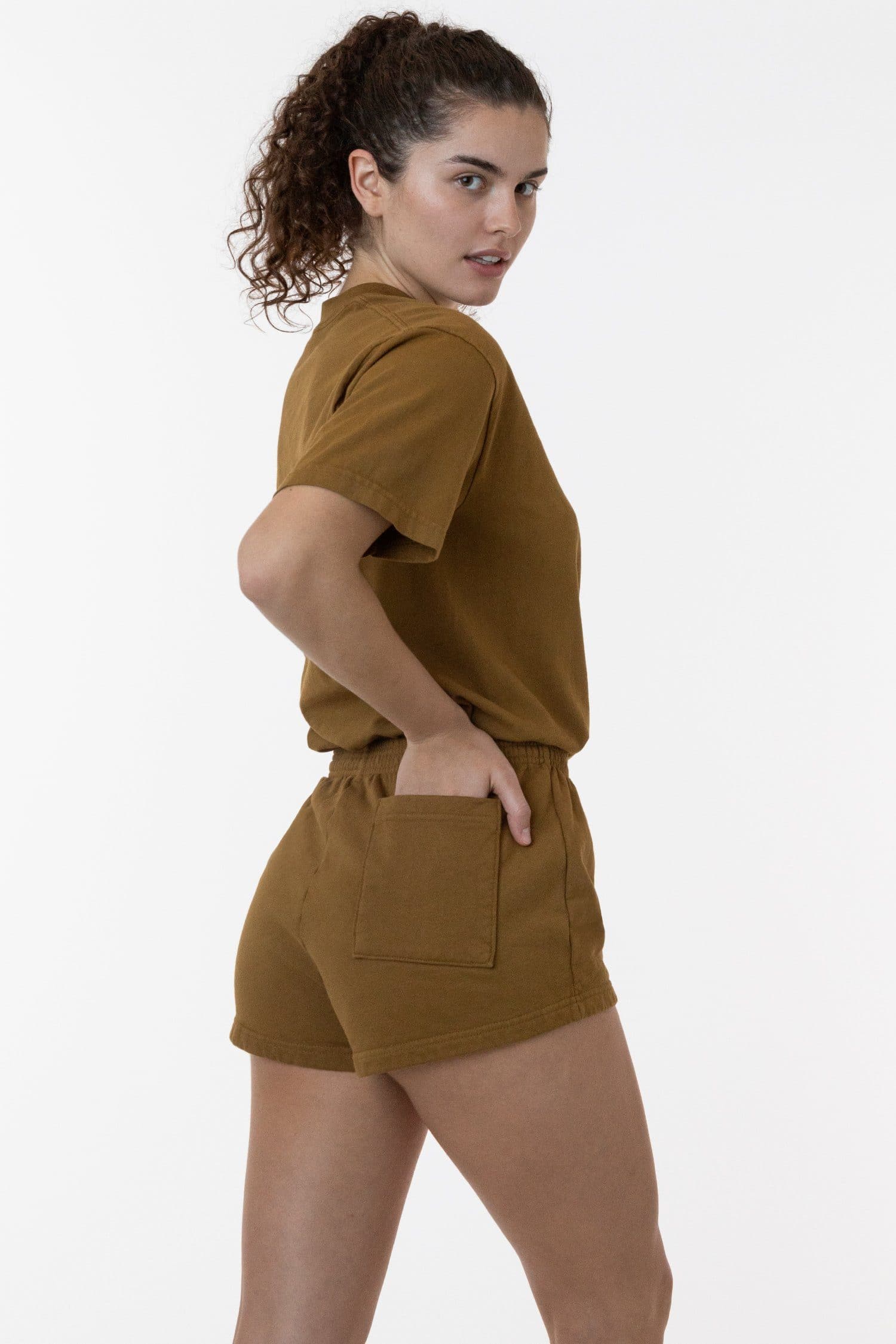 14 OZ GARMENT DYE HEAVY FLEECE SHORT SHORTS 6