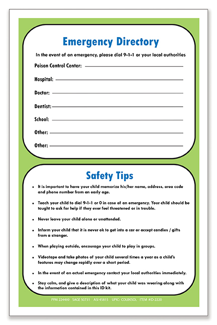 Child ID Safety Kit 12