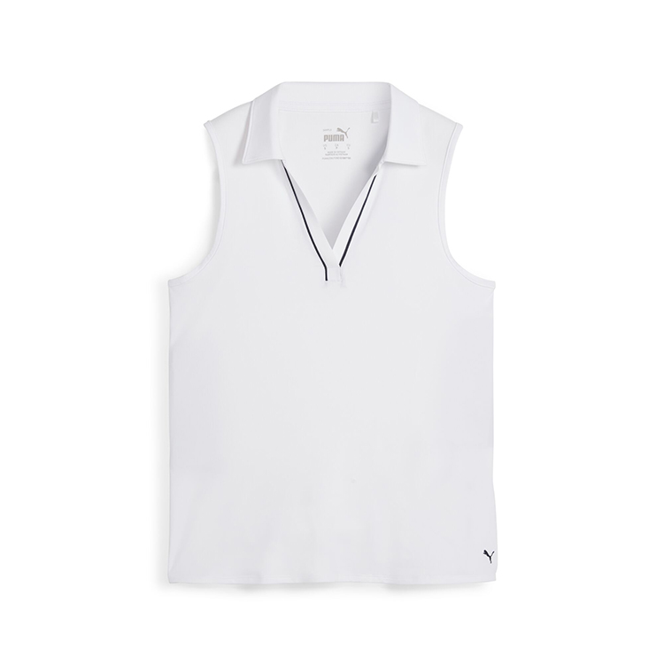 Puma Ladies Cloudspun Piped Sleeveless Polo 2