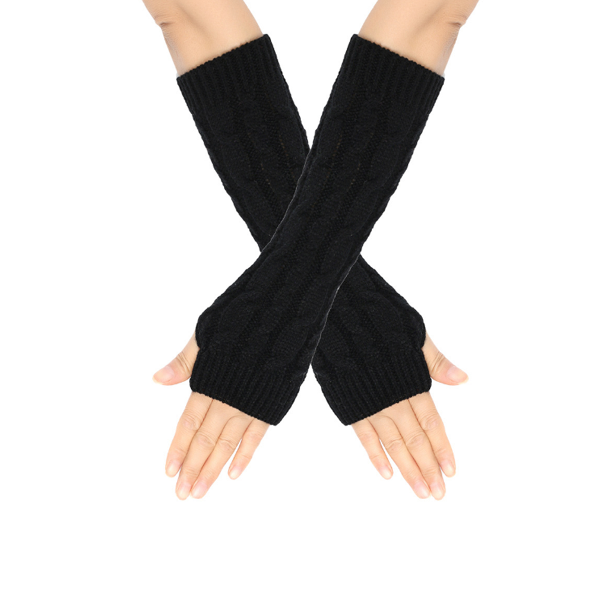 Stylish Winter Knitted Fingerless Gloves 3