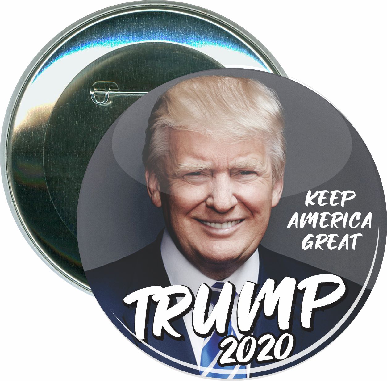 Trump 2020, Keep America Great, Political Button