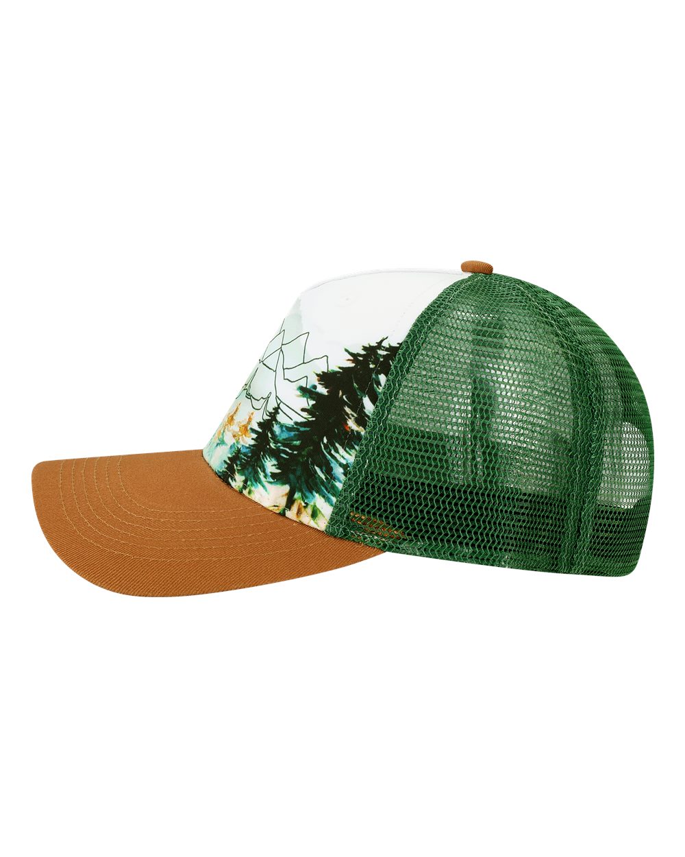 Printed Five-Panel Trucker Cap - 5PTKR 28