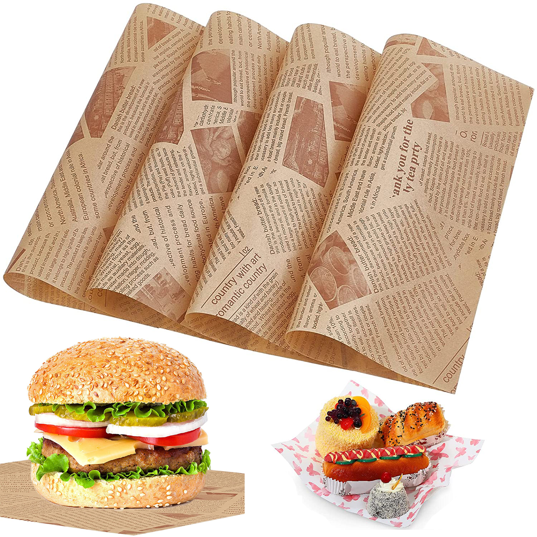 Sandwich Wrapping Paper 10 x 10 Inch 1