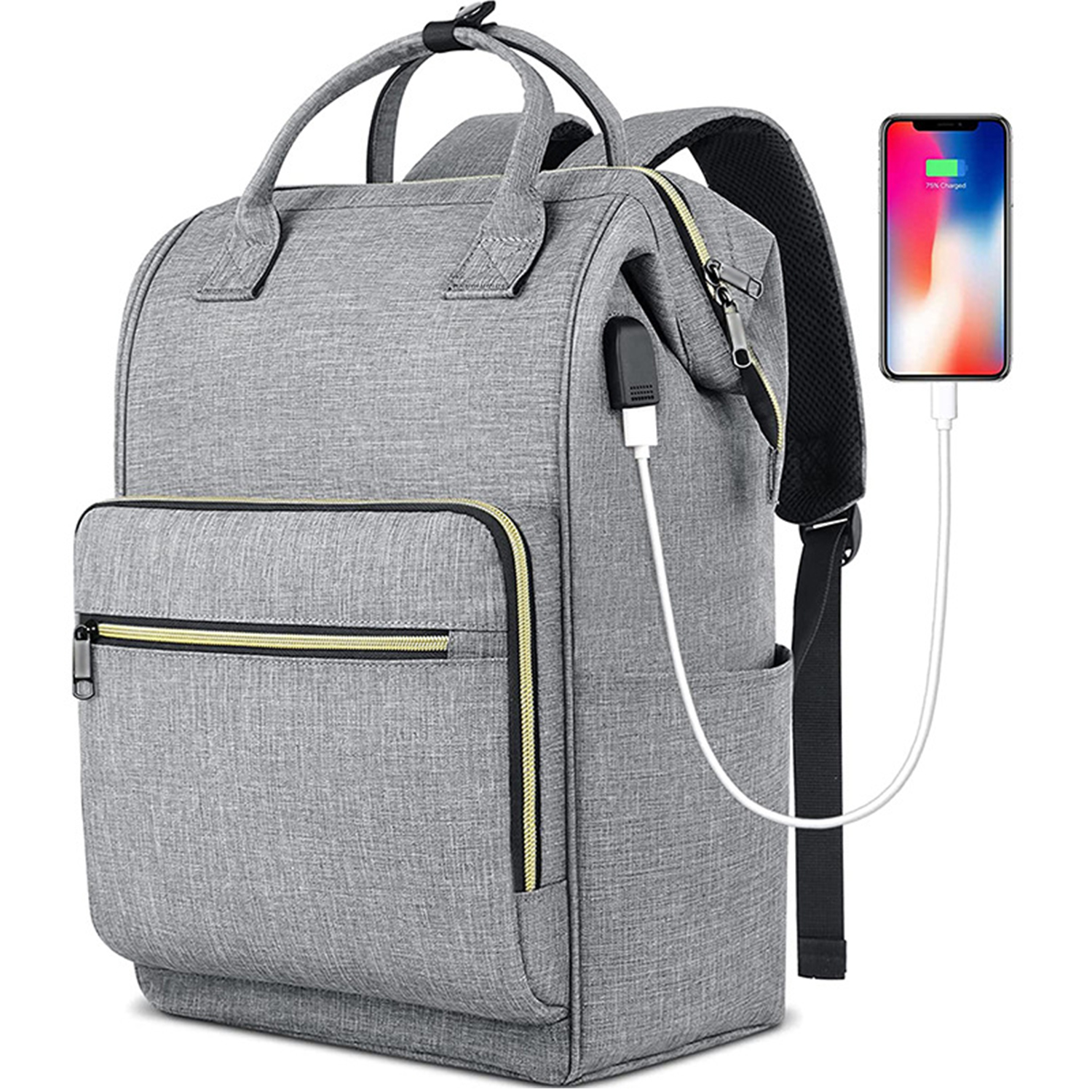 Laptop Backpack with USB Charging Port Carry on Bag for Work 5
