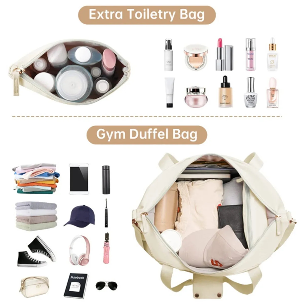 Gym Weekender Travel Duffel Bag for Women Overnight 5