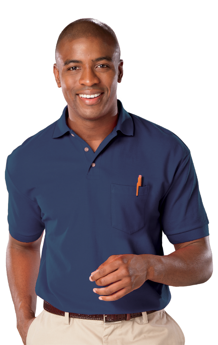 Adult Superblend Short-Sleeve Pocketed Polo 14