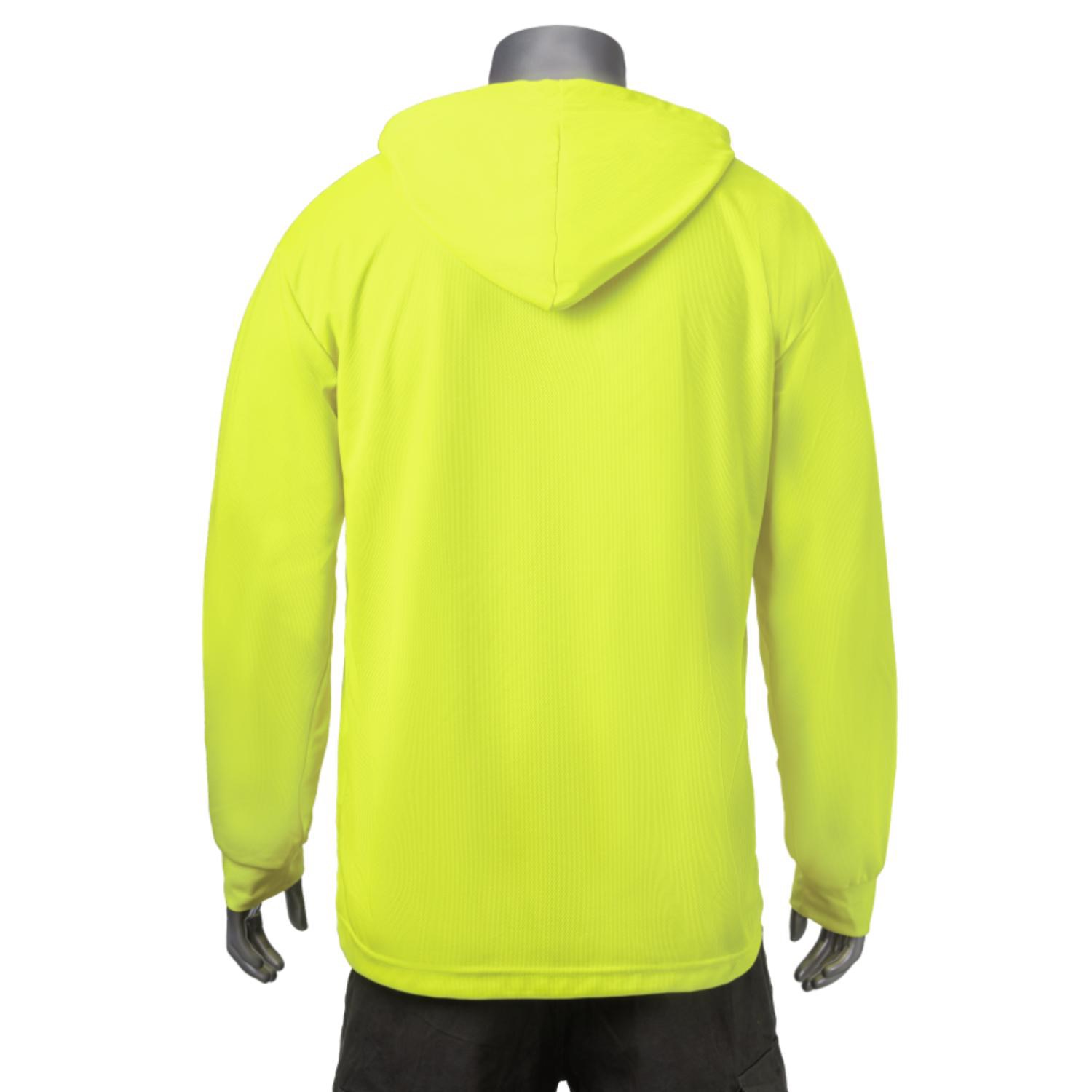 Non-ANSI Hi Viz Long Sleeve Hooded Safety T-Shirt 1