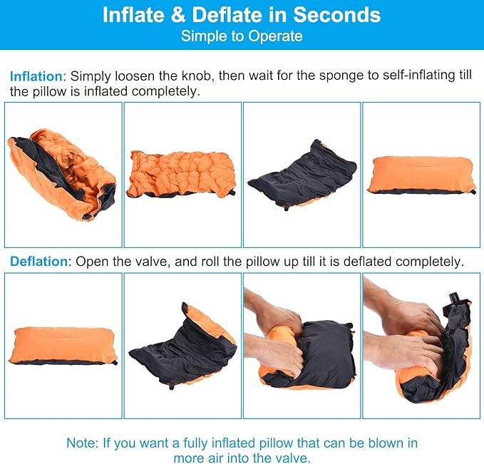 Outdoor automatic inflatable pillow 4