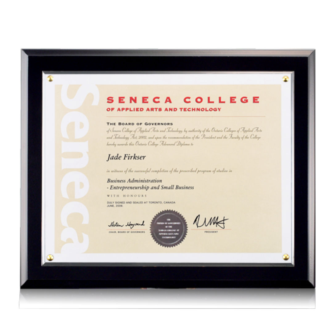 Walcourt Certificate Holder - Plexiglass 6