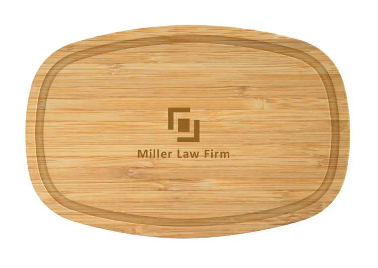 16" Arched Bamboo Cutting Board with Juice Groove 1