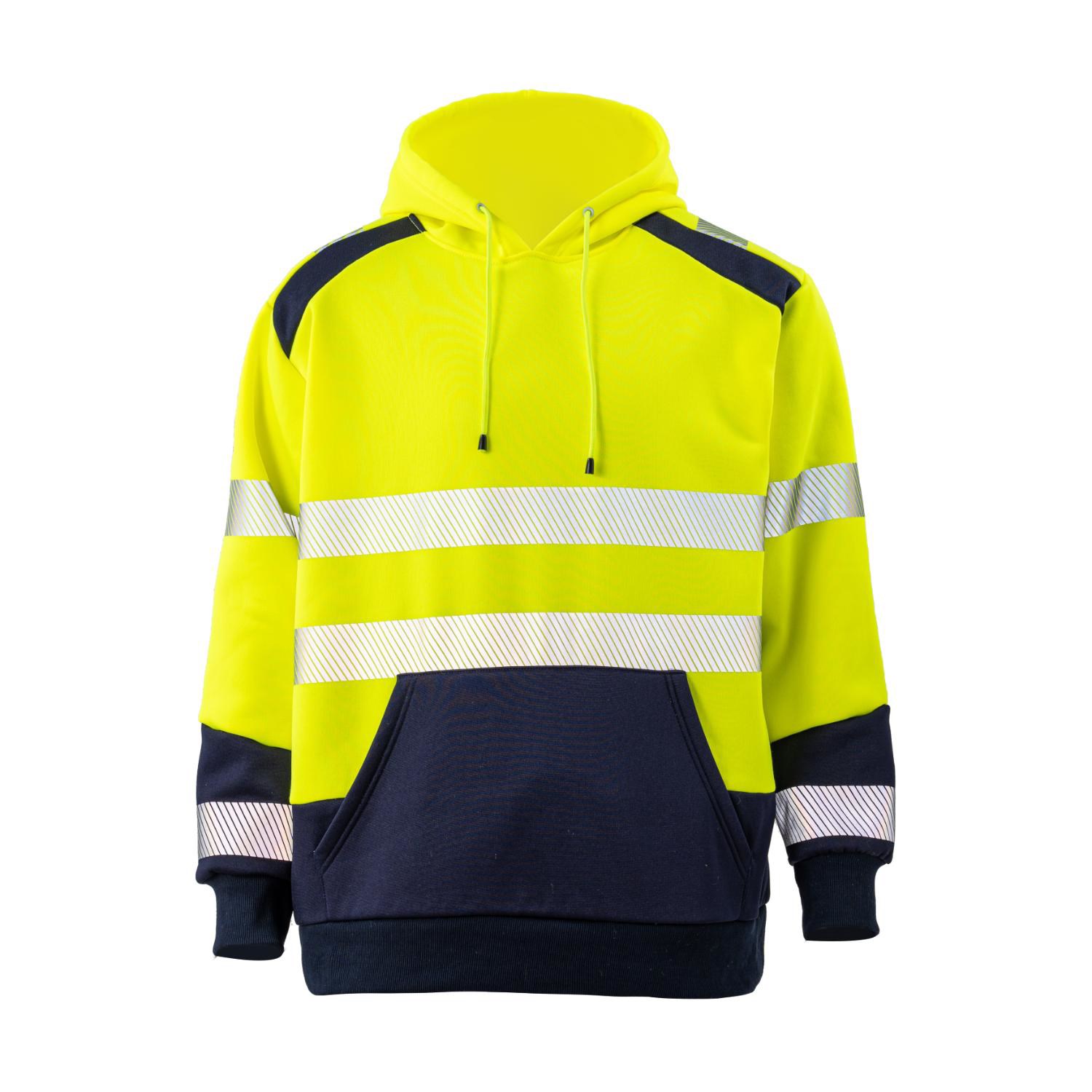 Class 3 Color Block Safety Hoodie With Segmented Tape And Kangaroo Pocket 3