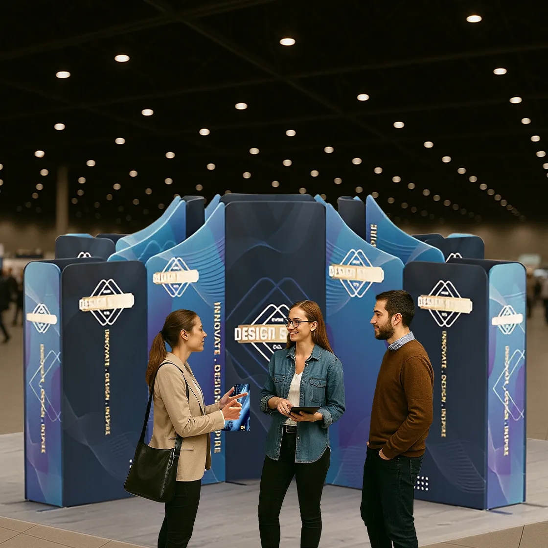 16.4x16.4ft Magnetic Modular Fabric Displays - Island Shape 7