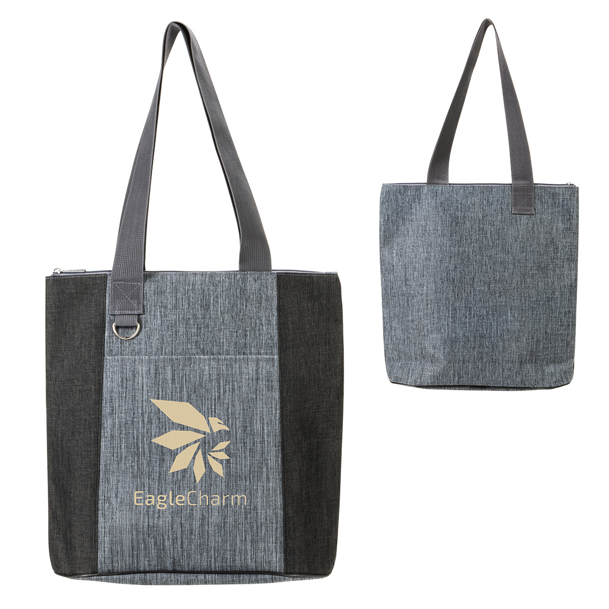 Kenmore Heathered Polyester Event Tote, custom tote bag with logo imprint 30