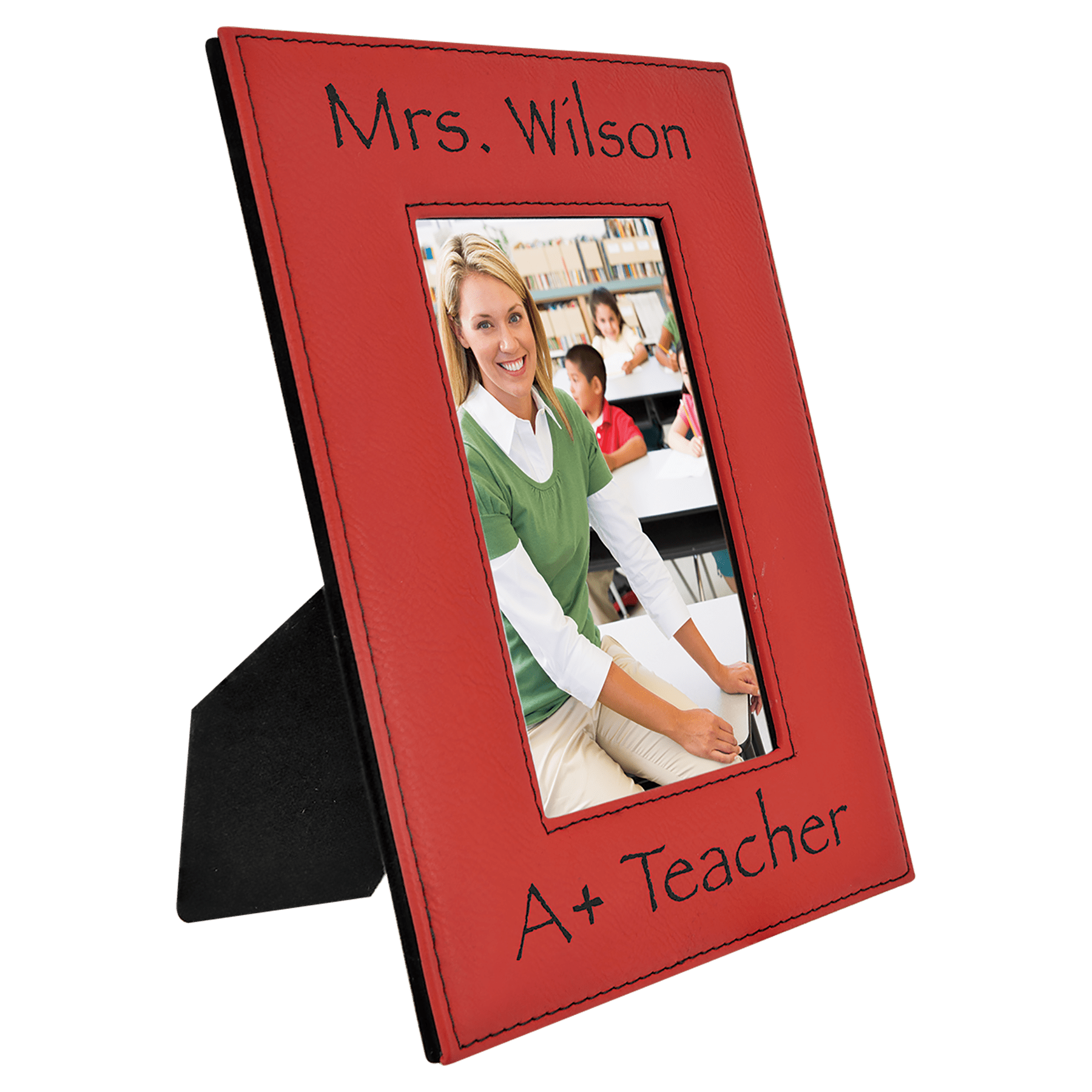 4" x 6" Red Leatherette Photo Frame 2