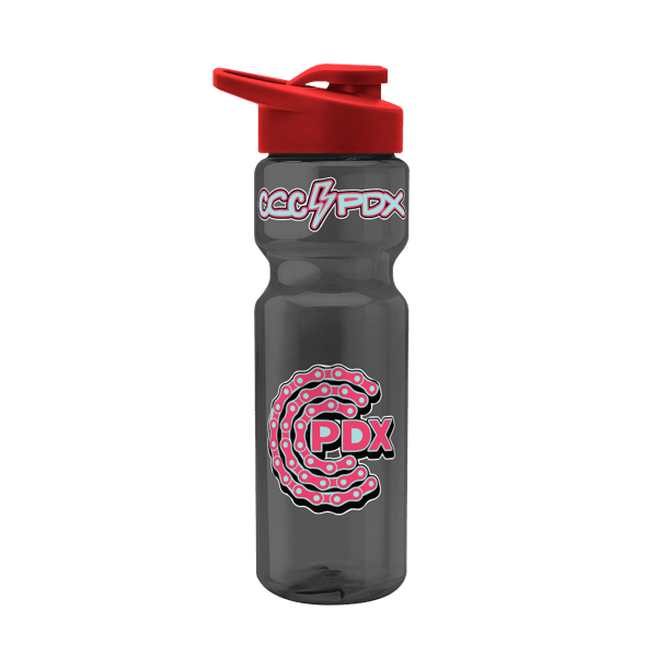 Blazer 28oz Transparent Bike Bottle w/Drink-thru Lid 40