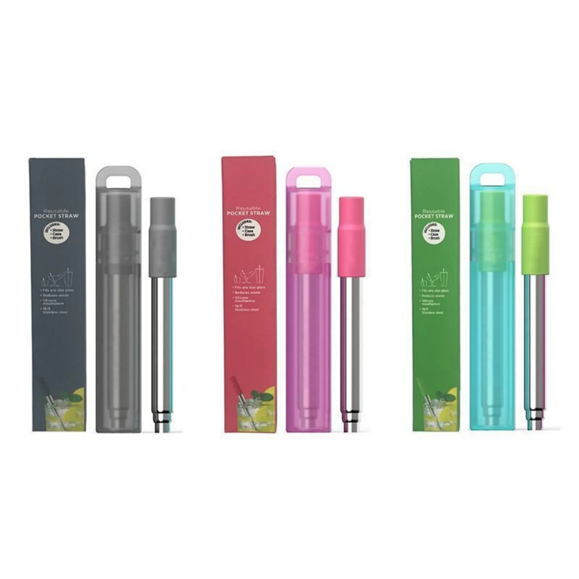 Stainless Steel Telescopic Straw With Cleaning Brush 4