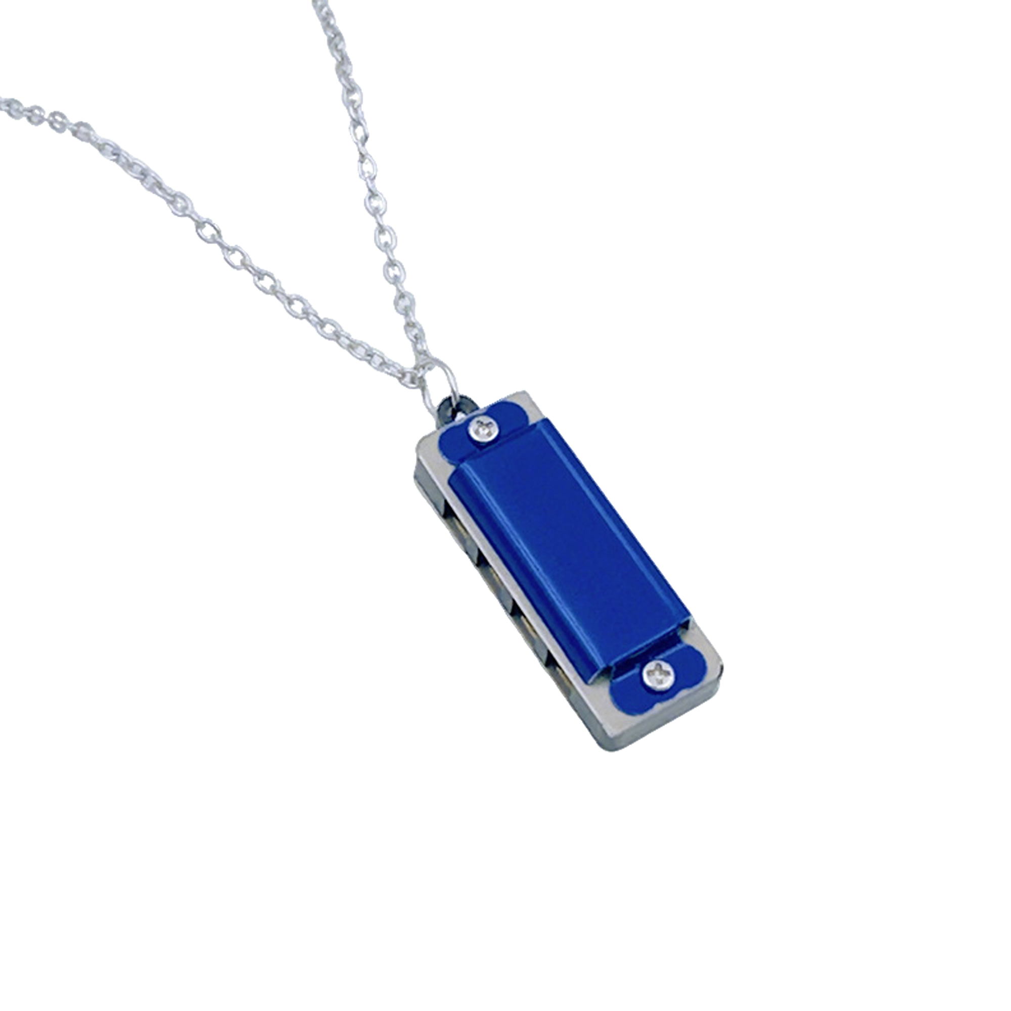 Mini Harmonica Necklace With Metal Chain Four Hole Eight Tone 5