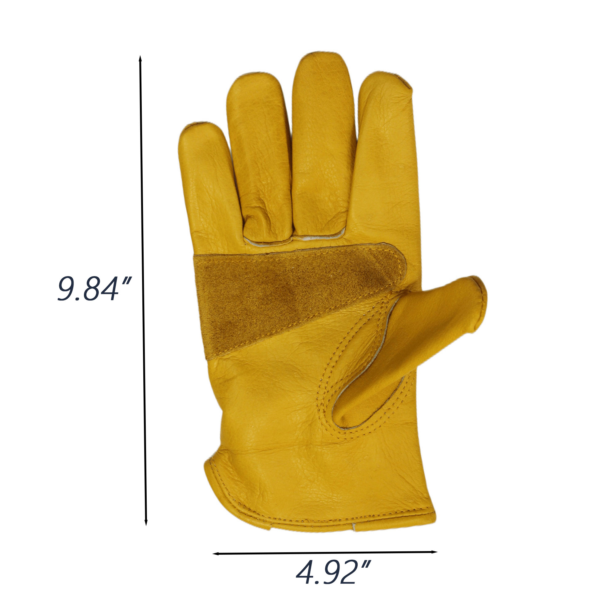 Yellow Cowhide Universal Work Gloves 1