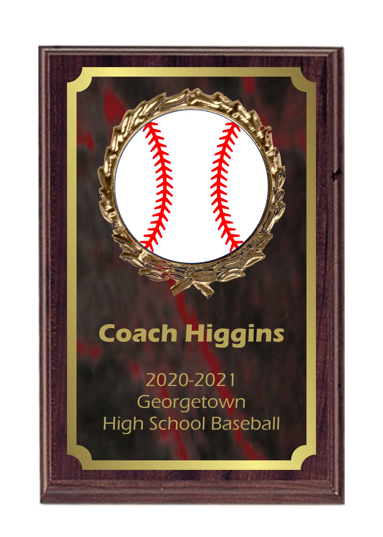 Plaque Mount On Simulated Walnut 1