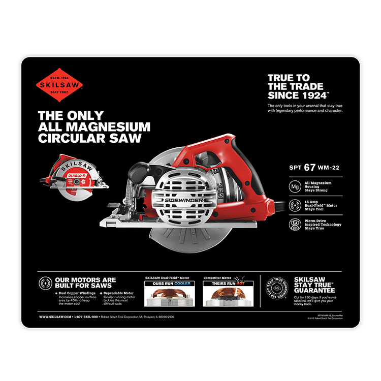 Hard Surface Recycled Counter Mat w/Recycled Backing (16"x20"x1/16")