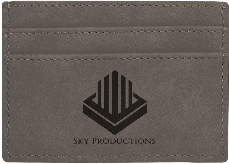 Gray Leatherette Wallet Clip 2