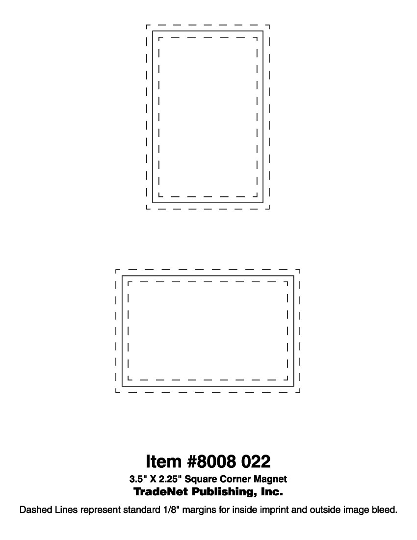 Magnet - 2.25x3.5 Square Corners - 20 Mil 3