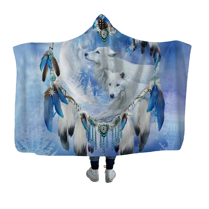 60x80 Hooded Sherpa Sublimation Hoodie Blankets 2