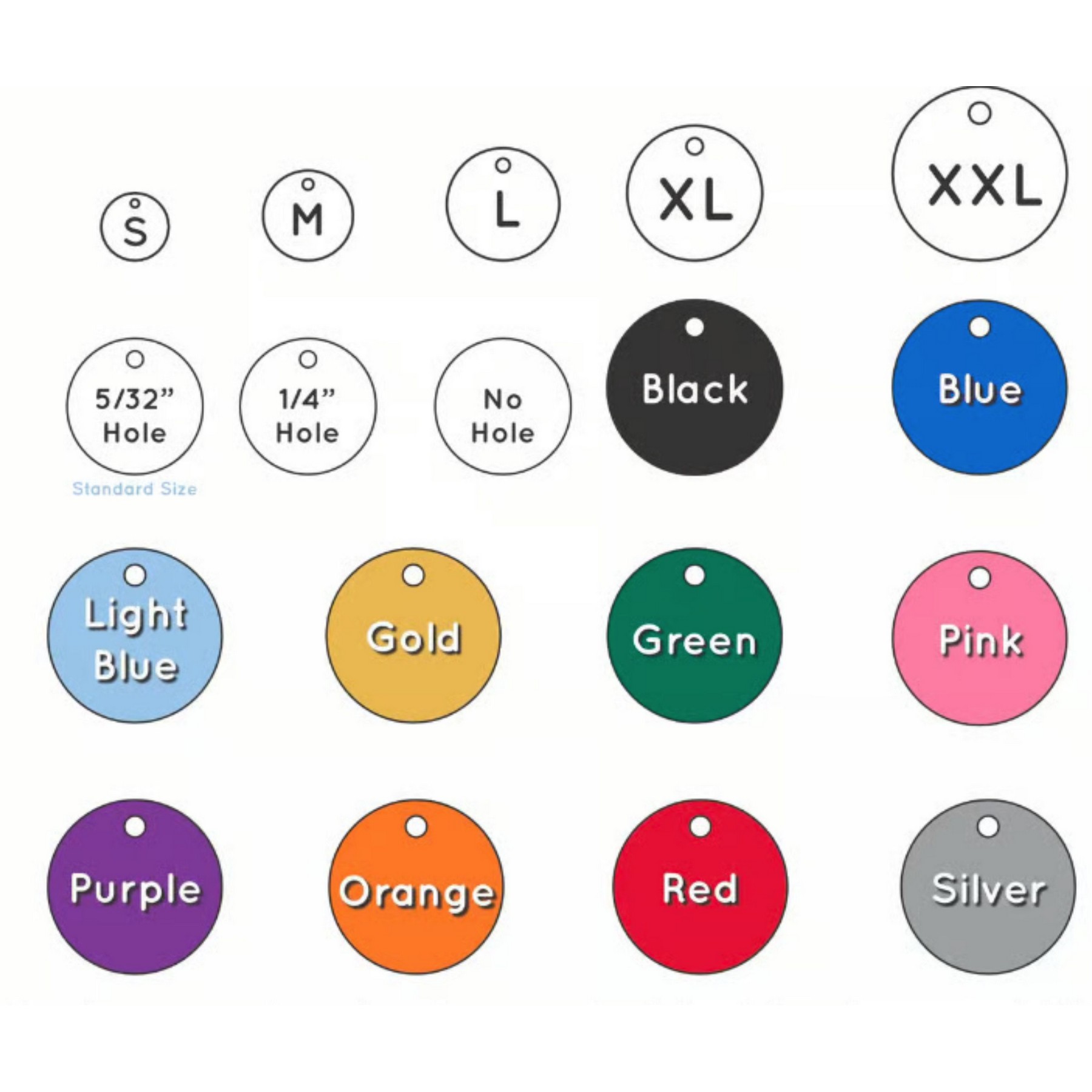 Circle Aluminum Tag - 100% MADE IN THE USA