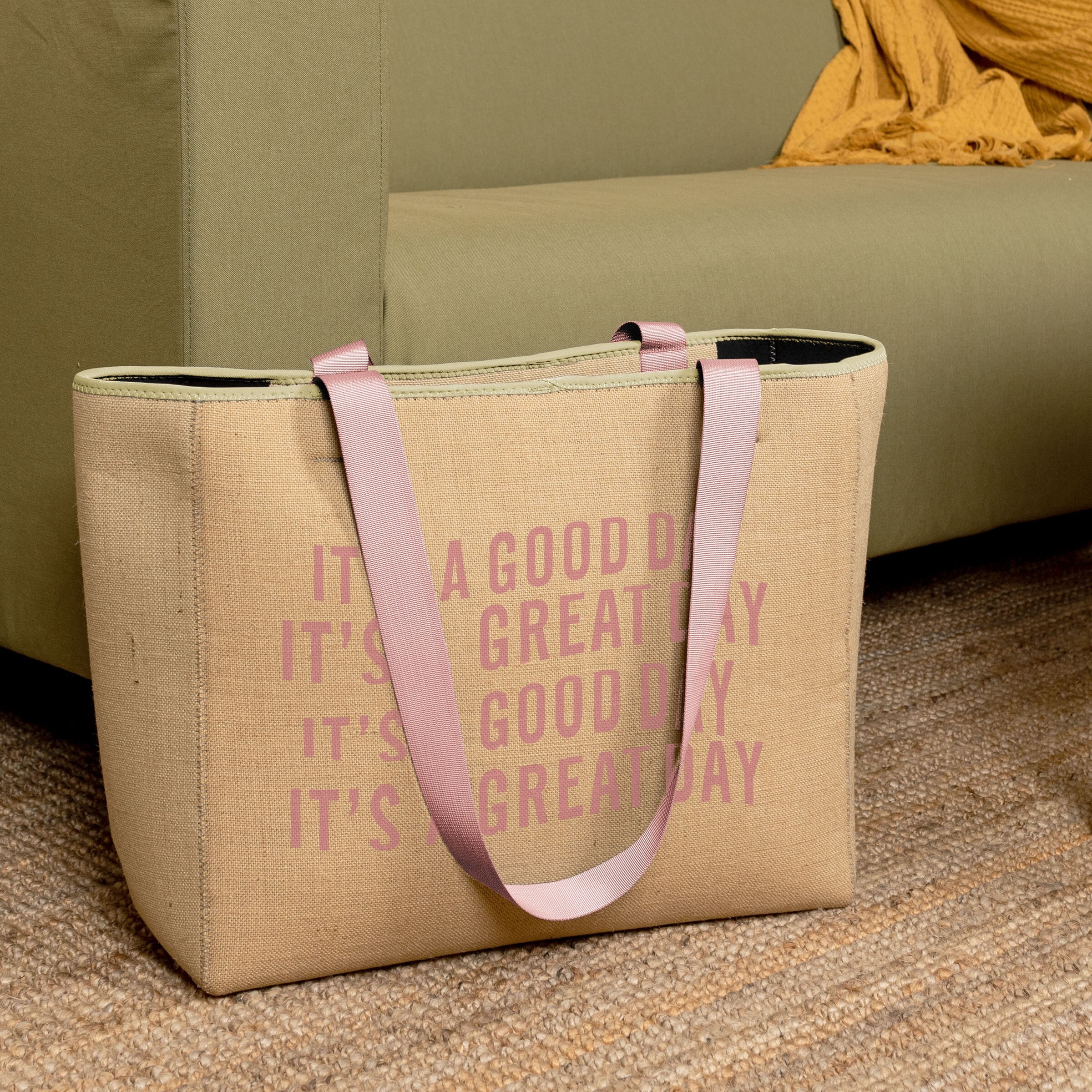 ALL DAY TOTE - BURLAP NEOPRENE - LARGE