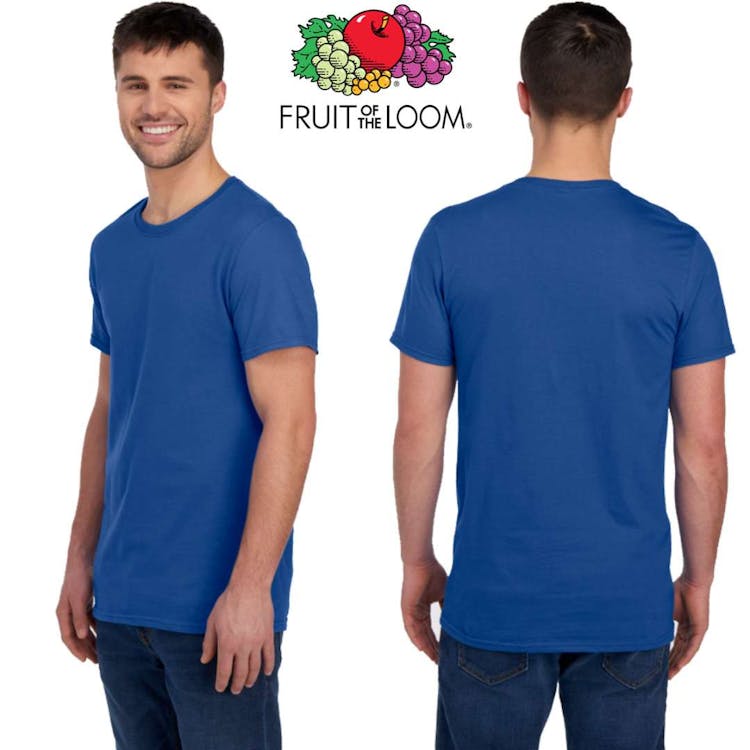 Fruit of the Loom Unisex T-Shirts - Size Small Royal Blue
