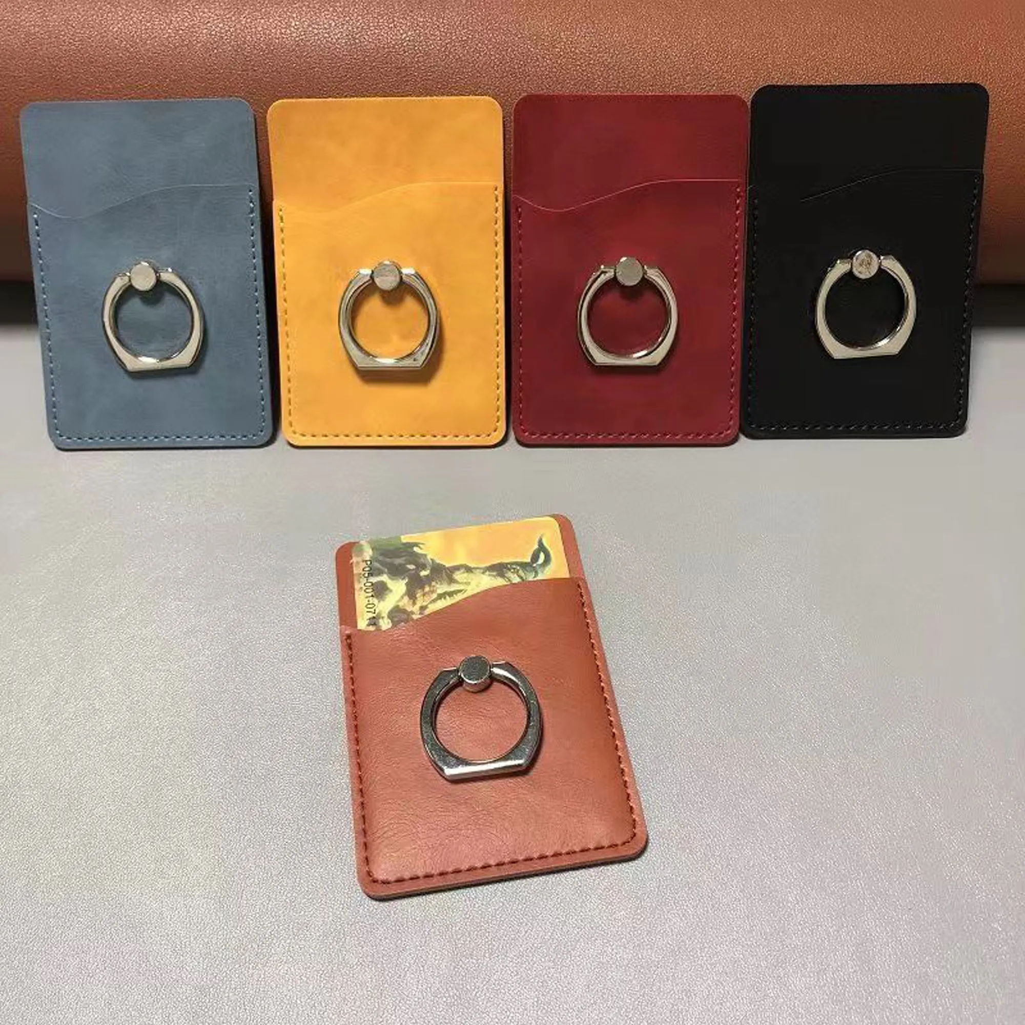 Leatherette Phone Wallets With Ring 2