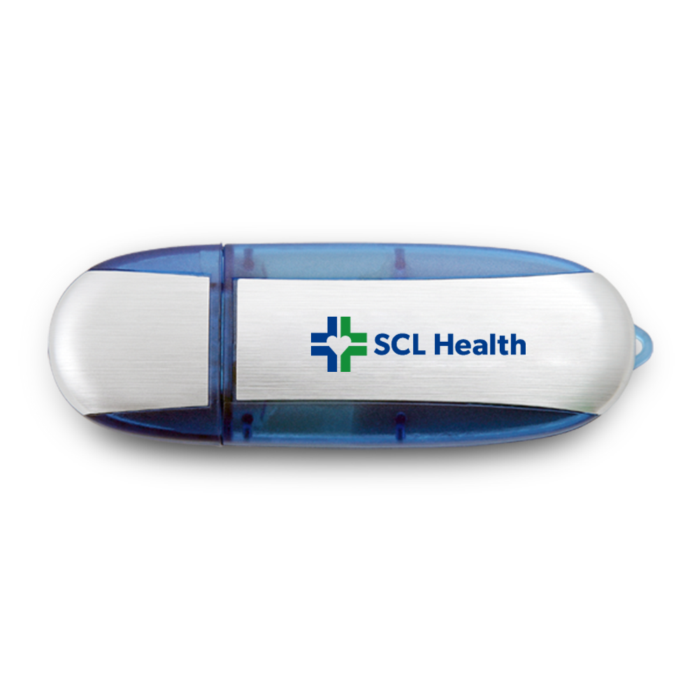 Lemont Brushed Aluminum Oval USB Flash Drive 29