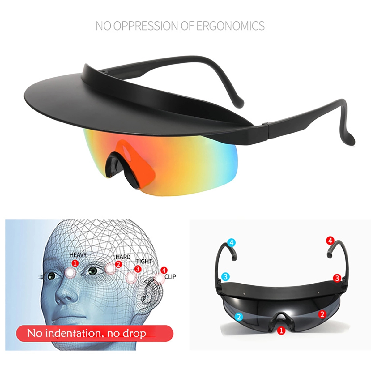 Personalized Brim Cycling Sunglasses 10