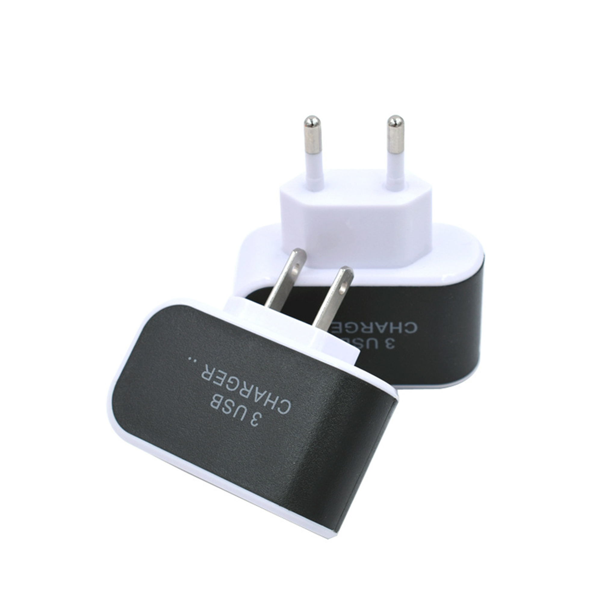 Universal Wall Power Charger Three Port 2.4" By 2.3" 4