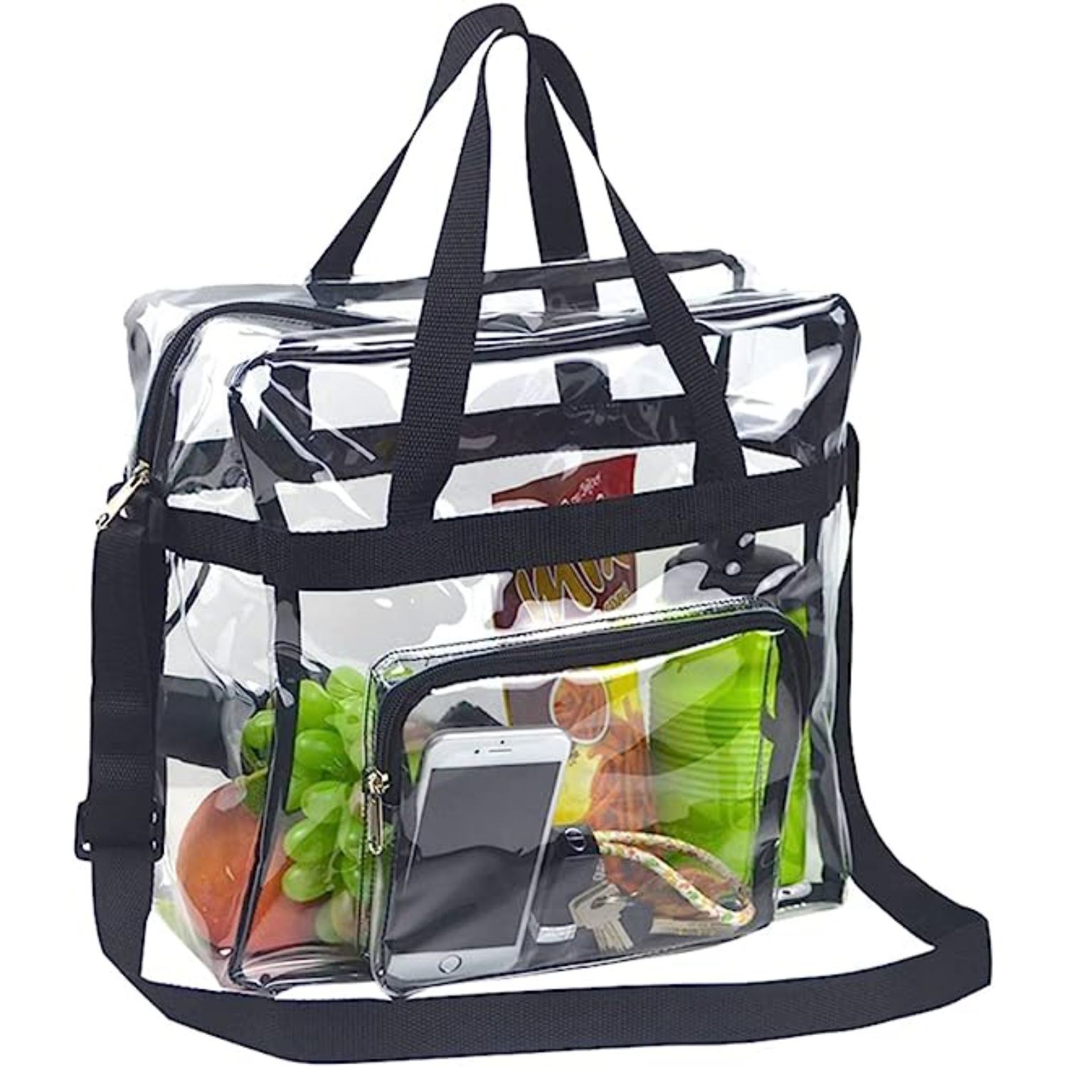 Stadium Approved Tote Bag Clear PVC Transparent Shoulder Handbag 2