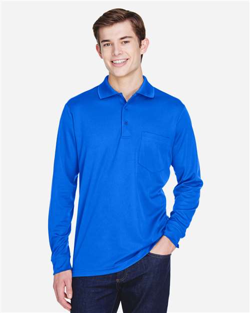 Men's Pinnacle Performance Long Sleeve Piqué Polo with Pocket - 88192P 23