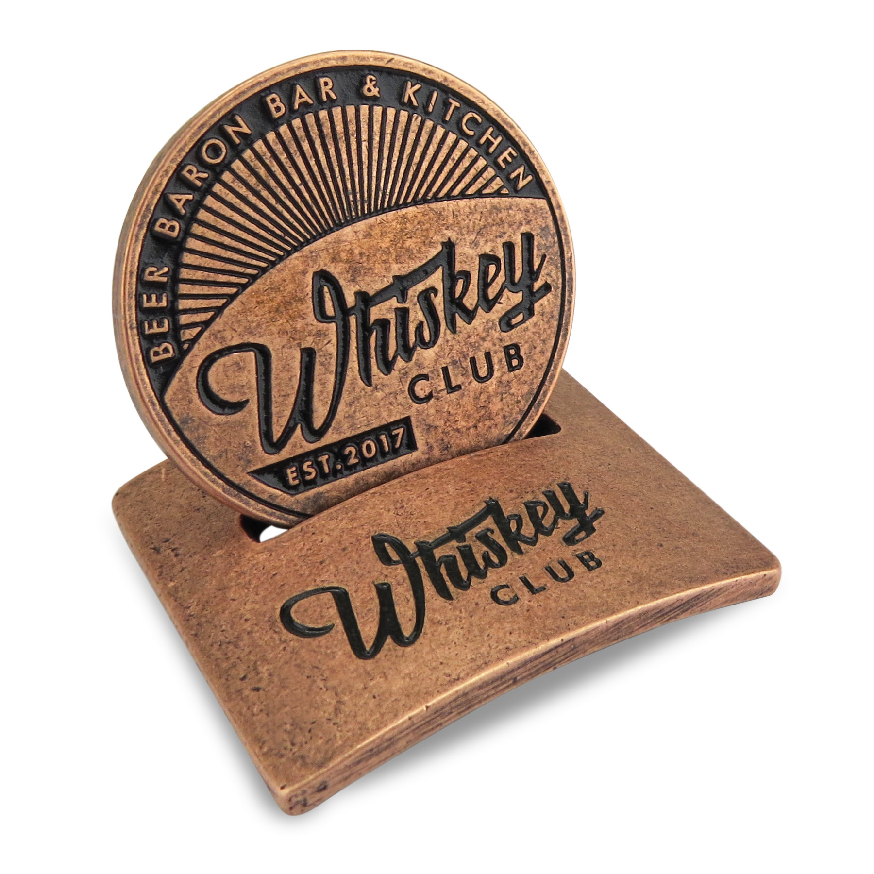 Metal stand for coins