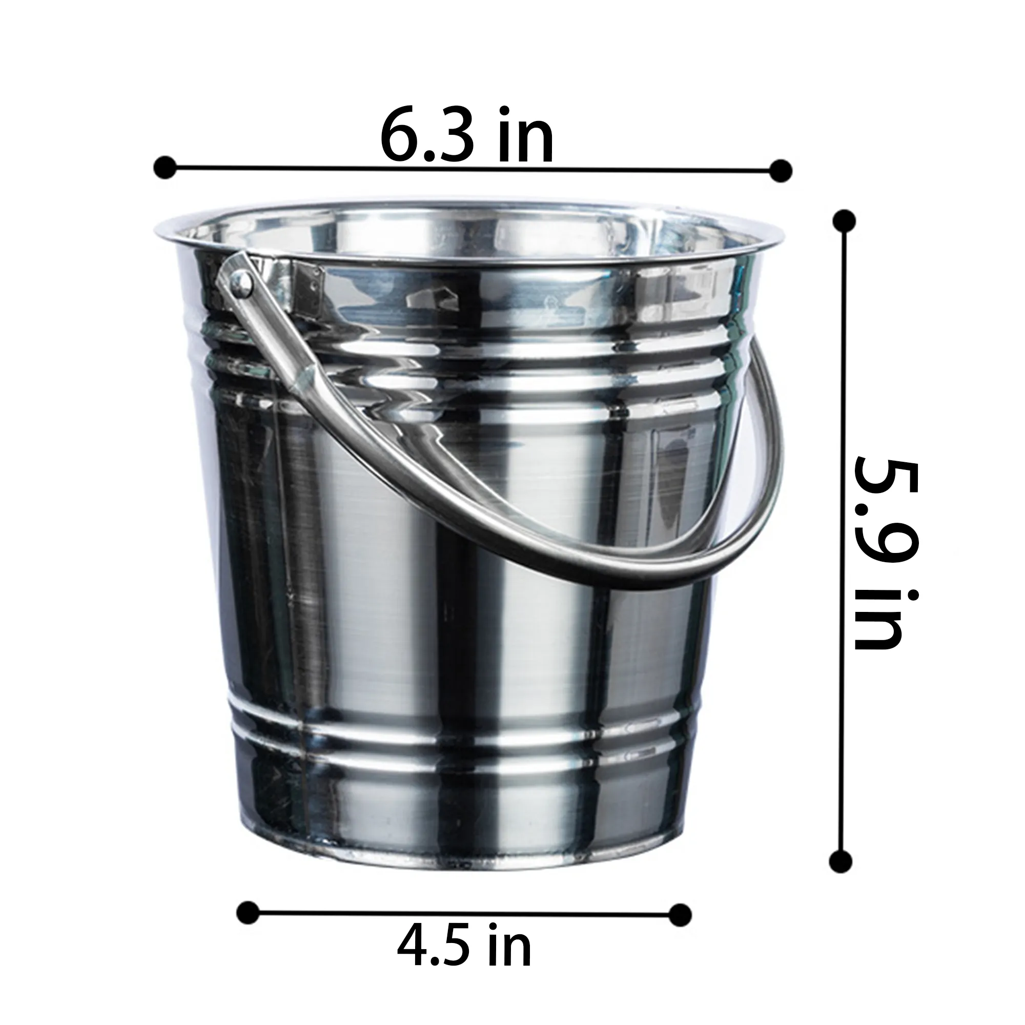 MOQ 20 Thick Stainless Steel Ice Bucket Party Bar Cooler 4