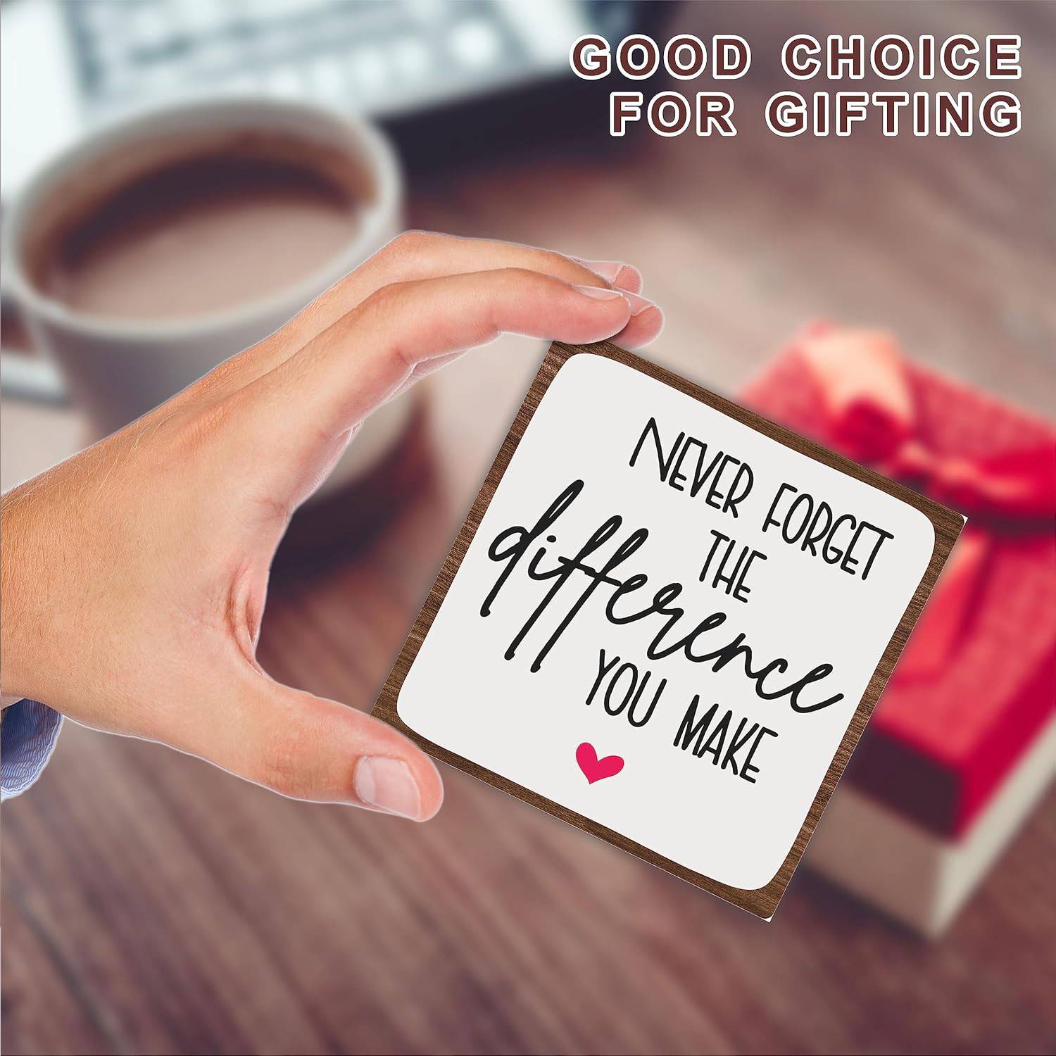Wooden Motivational Sign w/ Stand 3