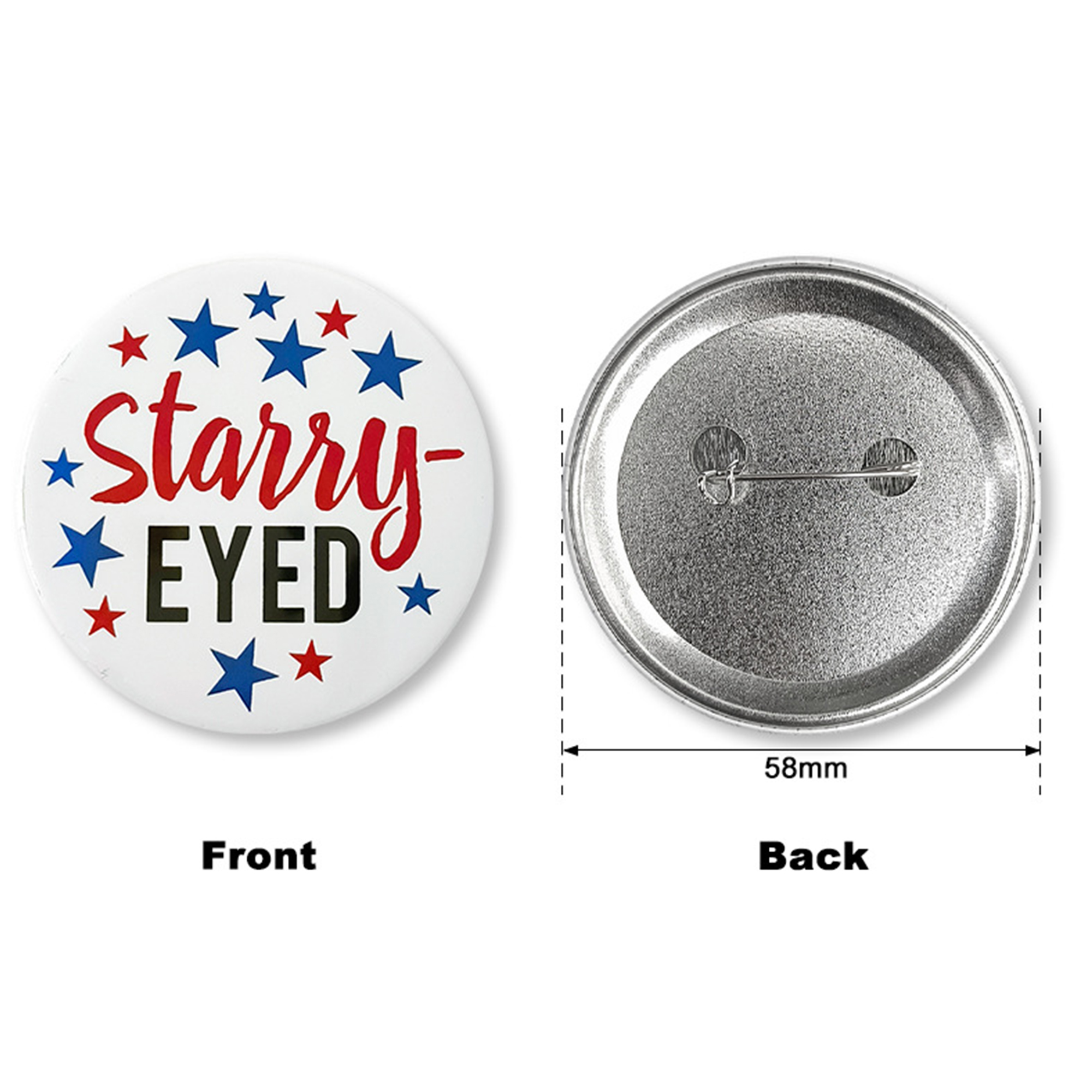 July 4th Festival Round Button Badge 3