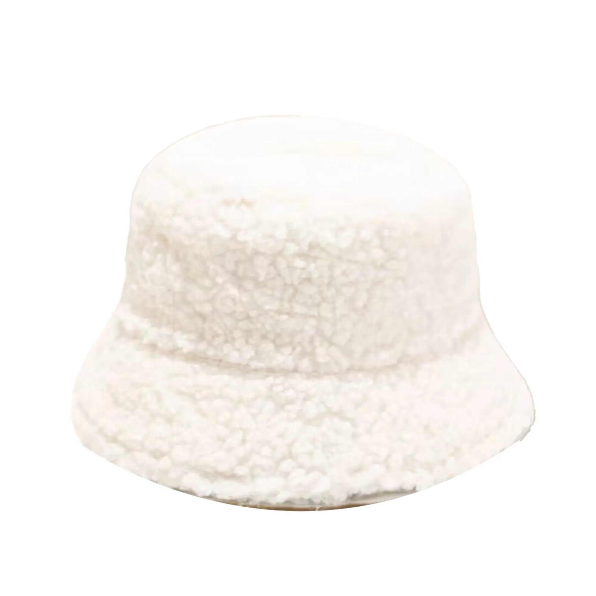 Lamb Wool Furry Bucket Hat Winter Sun Fishmen 2
