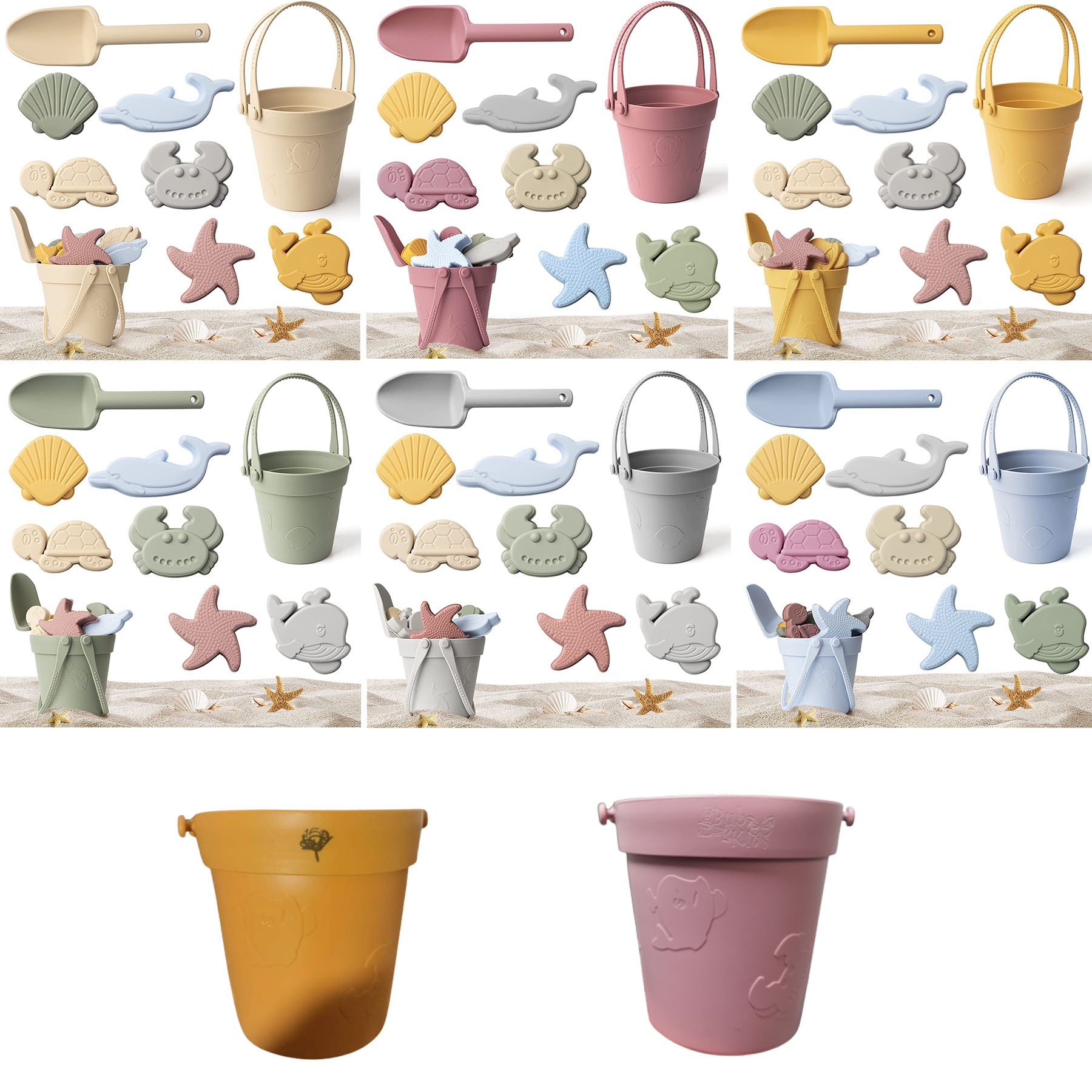 Ocean Beach Silicone Children'S Toy Set With Shovel 3