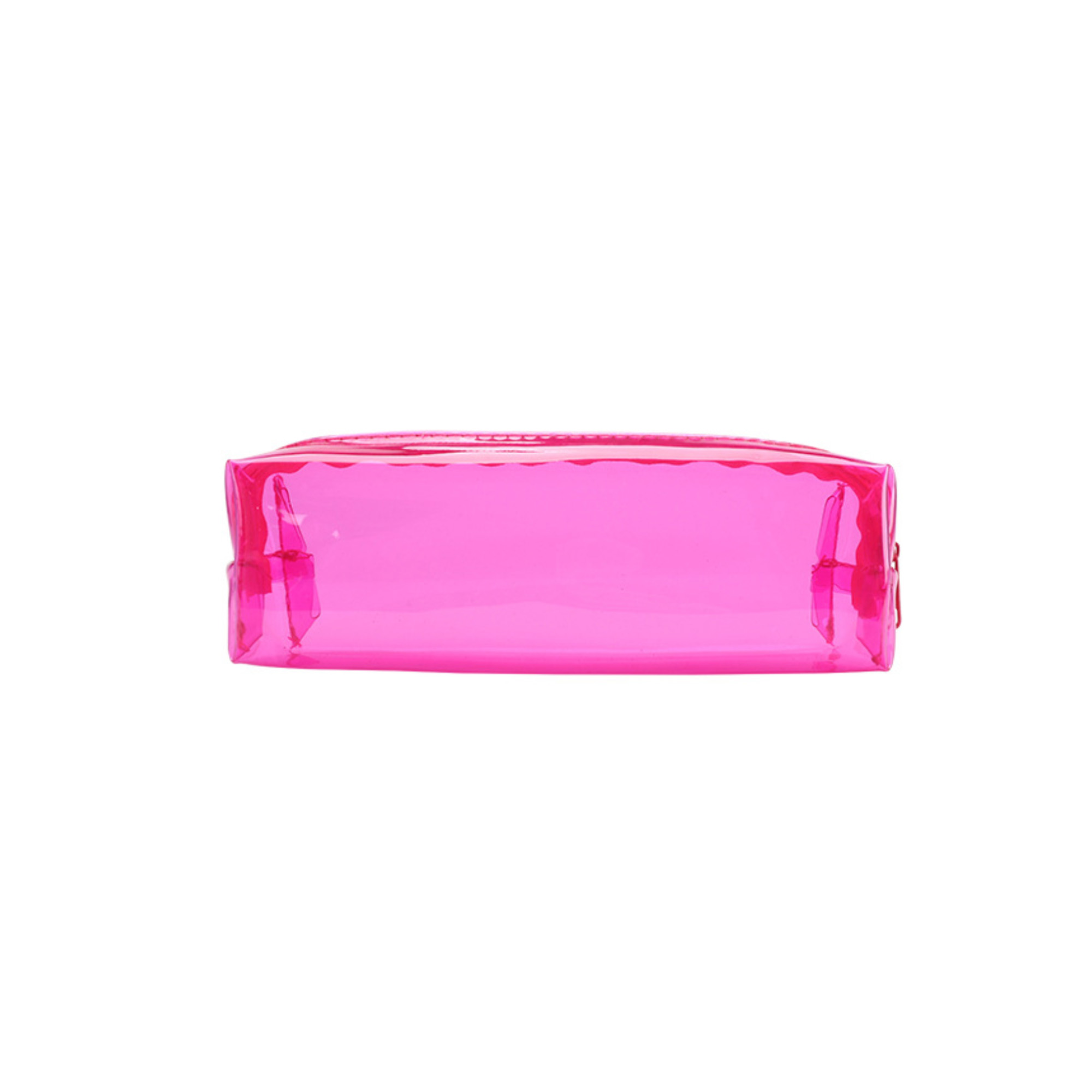 Transparent Polyvinyl Chloride Zipper Pen Bag 7.1 x 2 x 2" 9