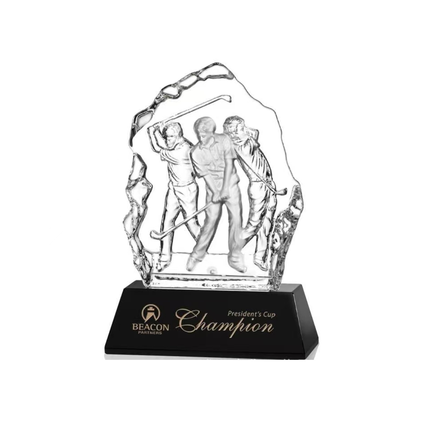 Golf Crystal Trophy with Base (direct import) 6