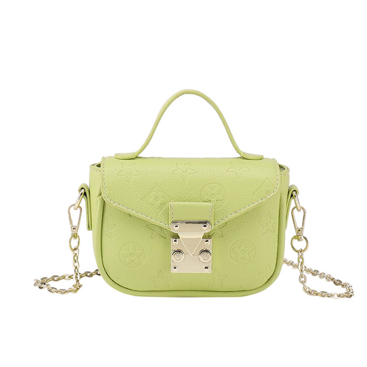 PU Leather Shoulder Bag w/ Metal Chain Strap 9