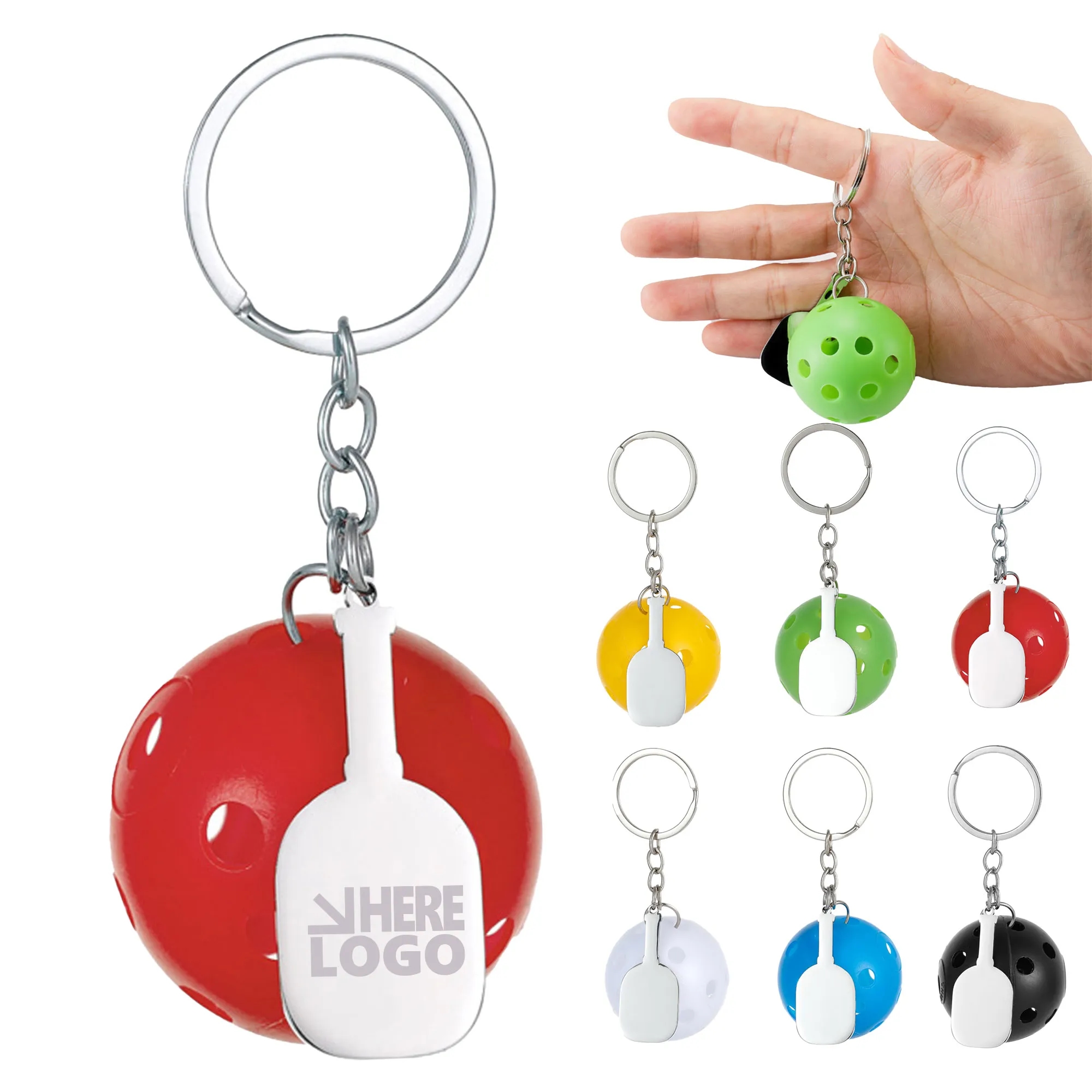 MOQ 20 Pickleball Set Keychain Sports Theme 3