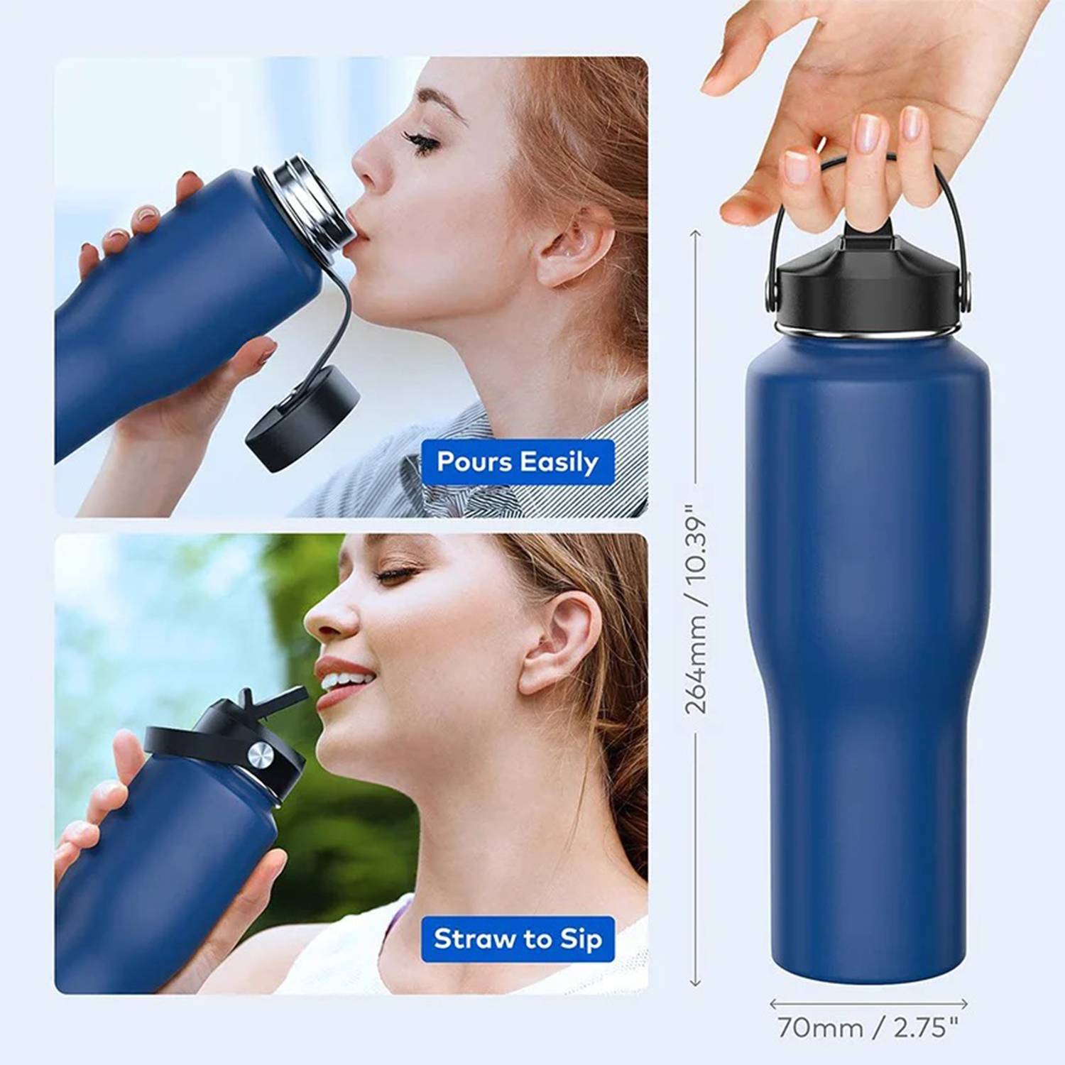 32 OZ Stainless Steel Double-Layer Portable Thermos Cup 2